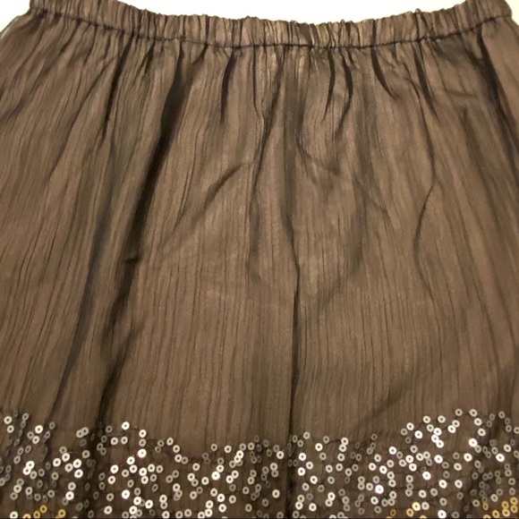 Umgee brown miniskirt silver gold‎ sequins small - Picture 3 of 10